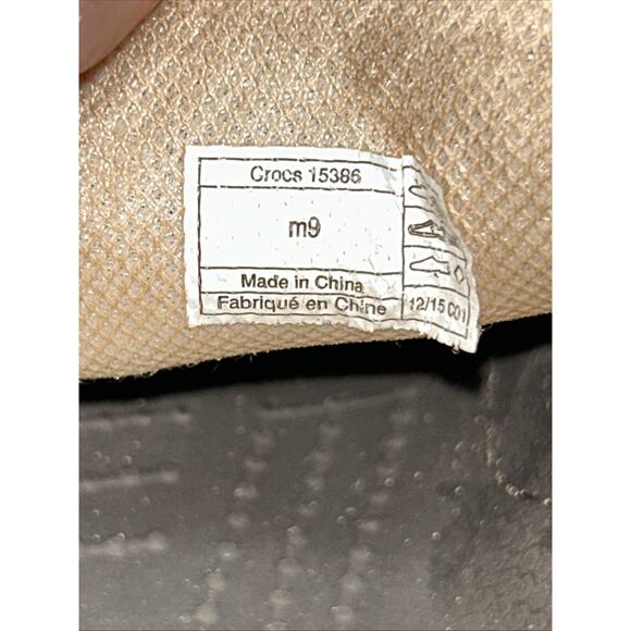 Crocs Shoes Mens Size 9 Brown Beach Line Canvas Slip Ons - Picture 8 of 12